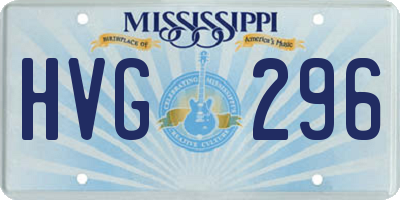 MS license plate HVG296
