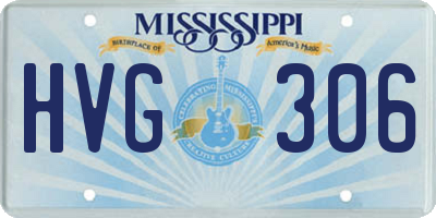 MS license plate HVG306