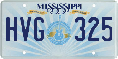 MS license plate HVG325