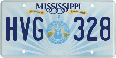 MS license plate HVG328