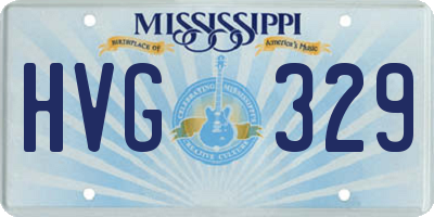 MS license plate HVG329