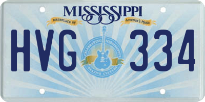 MS license plate HVG334