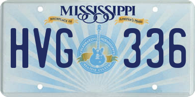 MS license plate HVG336