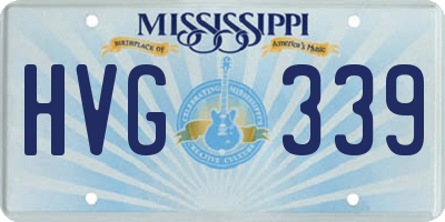 MS license plate HVG339
