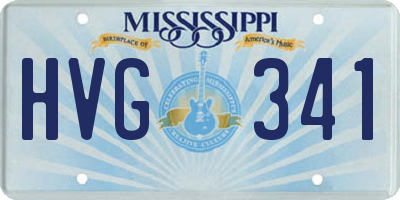 MS license plate HVG341