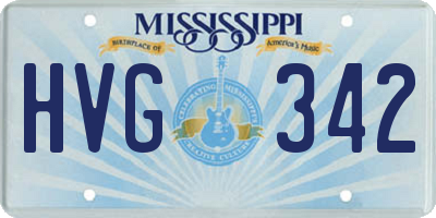 MS license plate HVG342