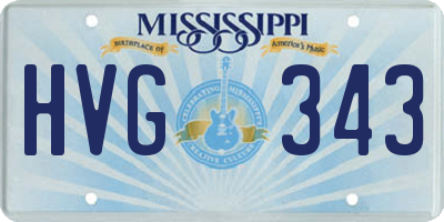 MS license plate HVG343