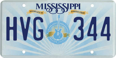 MS license plate HVG344