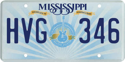MS license plate HVG346
