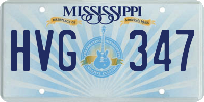 MS license plate HVG347