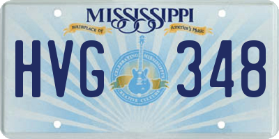 MS license plate HVG348