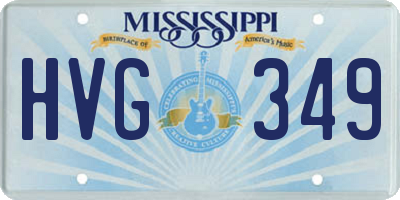 MS license plate HVG349