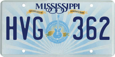 MS license plate HVG362