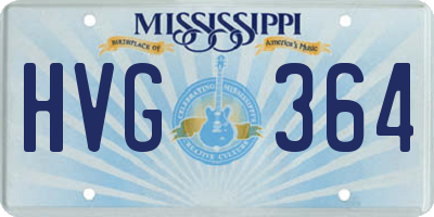 MS license plate HVG364