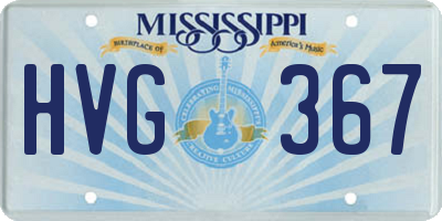 MS license plate HVG367