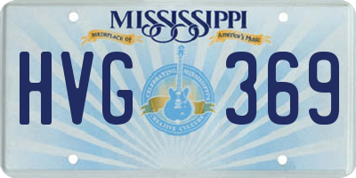 MS license plate HVG369