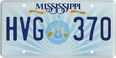 MS license plate HVG370