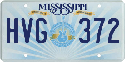 MS license plate HVG372