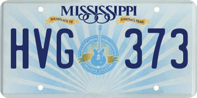 MS license plate HVG373