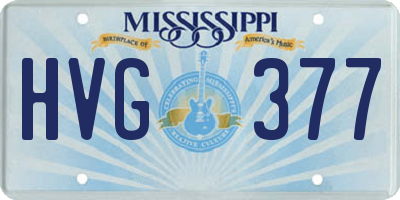 MS license plate HVG377