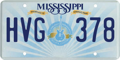 MS license plate HVG378