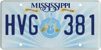 MS license plate HVG381