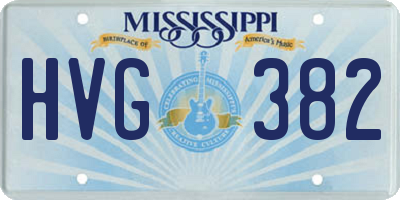 MS license plate HVG382