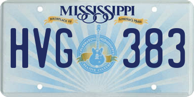 MS license plate HVG383