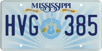 MS license plate HVG385