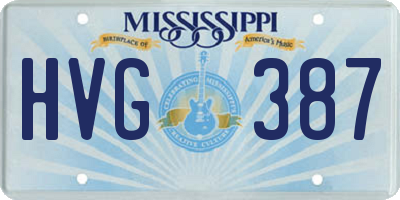 MS license plate HVG387