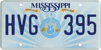 MS license plate HVG395