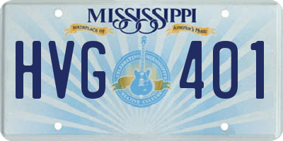 MS license plate HVG401