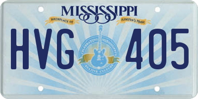 MS license plate HVG405