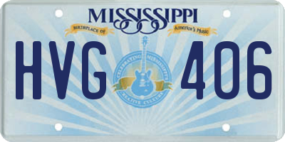 MS license plate HVG406