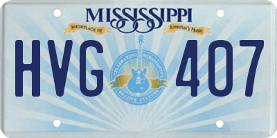 MS license plate HVG407