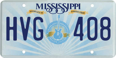 MS license plate HVG408