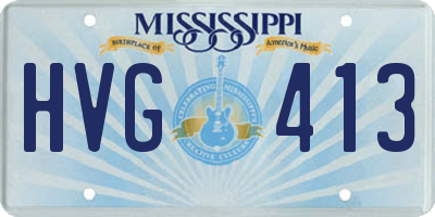 MS license plate HVG413