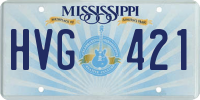 MS license plate HVG421