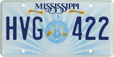 MS license plate HVG422