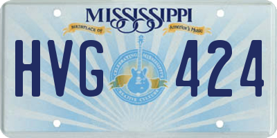 MS license plate HVG424