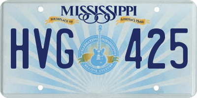 MS license plate HVG425