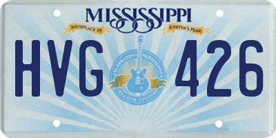 MS license plate HVG426