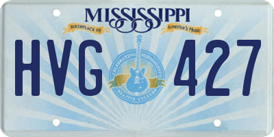 MS license plate HVG427