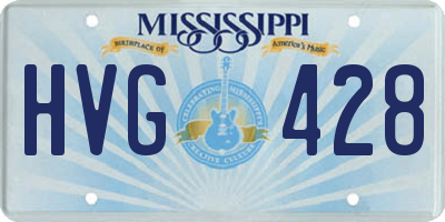 MS license plate HVG428