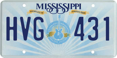 MS license plate HVG431