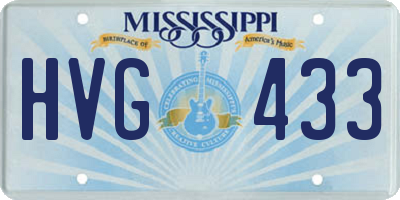 MS license plate HVG433