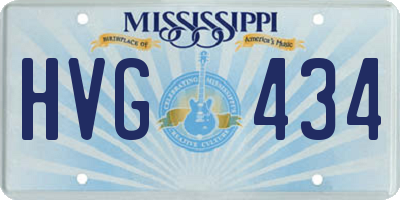 MS license plate HVG434