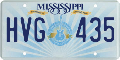 MS license plate HVG435