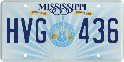 MS license plate HVG436
