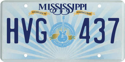 MS license plate HVG437